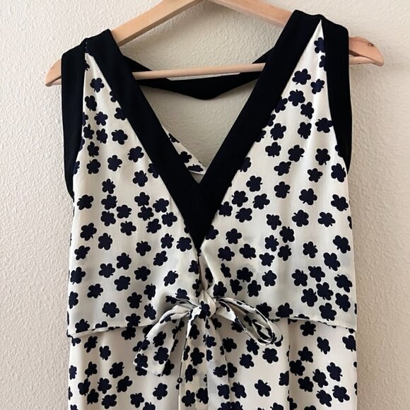 Balenciaga Paris White Silk Blend Clover Print Cowl Neck Mini Dress 36 / US 6  - Picture 9 of 9